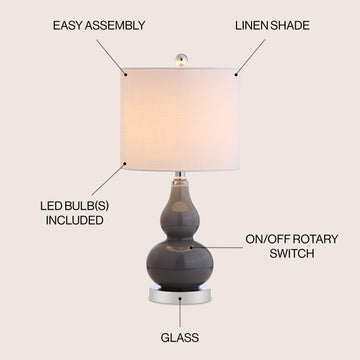 Anya 20.5" Mini Glass LED Table Lamp